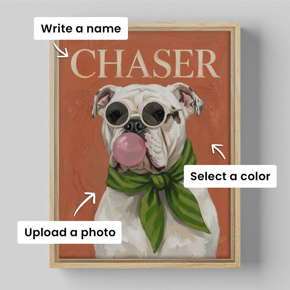 Posh Pet - Custom Pet Portrait Canvas-7 product photo