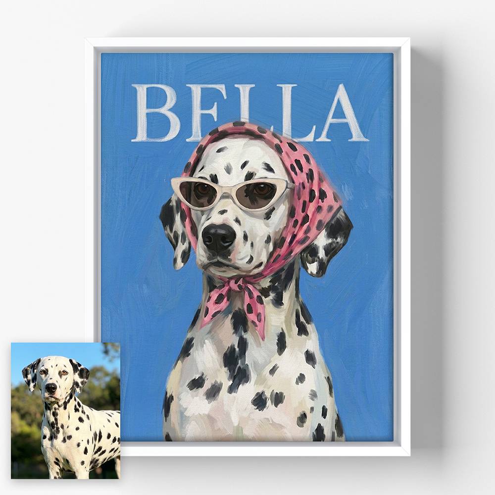 Posh Pet - Custom Pet Portrait Canvas-8 product photo