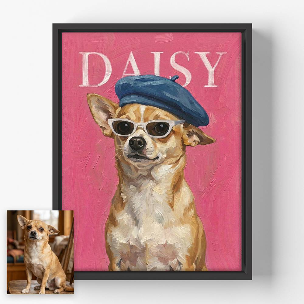 Posh Pet - Custom Pet Portrait Canvas-6 product photo