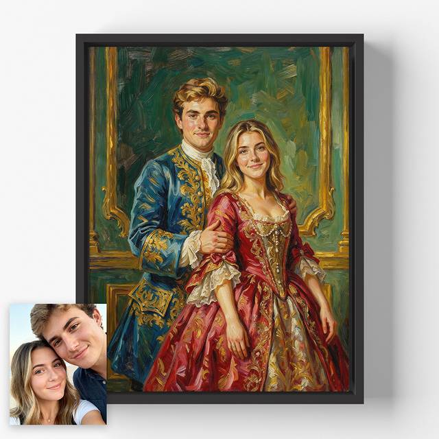 Royal Romance - Custom Canvas for Couple - Lime And Lou