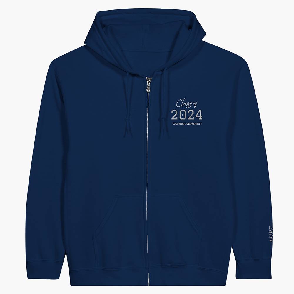 Scholar Swag Custom Embroidered Zip Hoodie Lime Lou