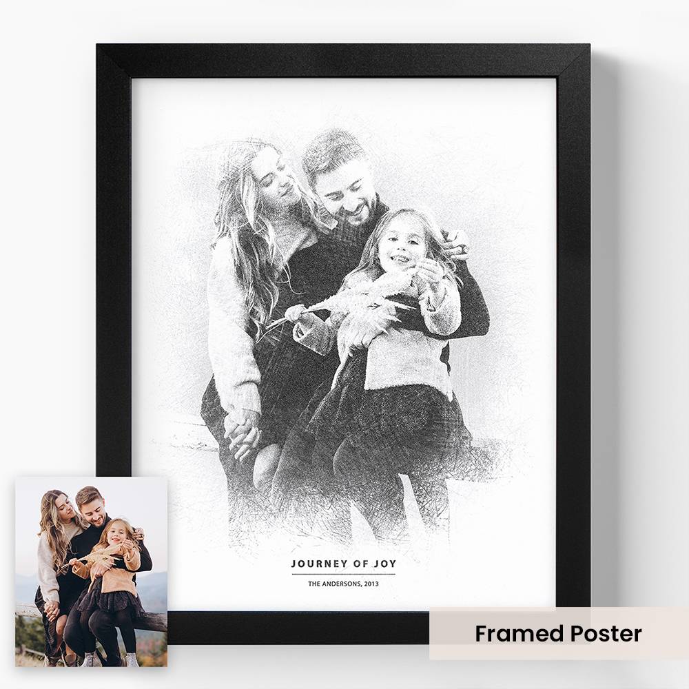 Sketching Memories - Custom Vertical Wall Art-2 Sketching Memories - Custom Vertical Wall Art-2 product photo