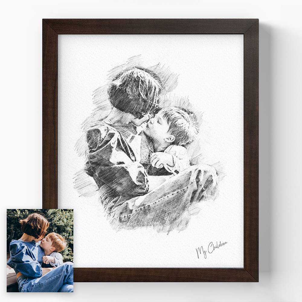 Sketching Memories - Custom Vertical Wall Art-8 product photo