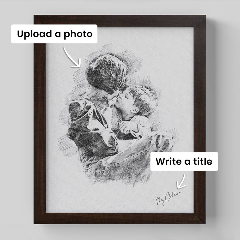 Sketching Memories - Custom Vertical Wall Art-9 product photo