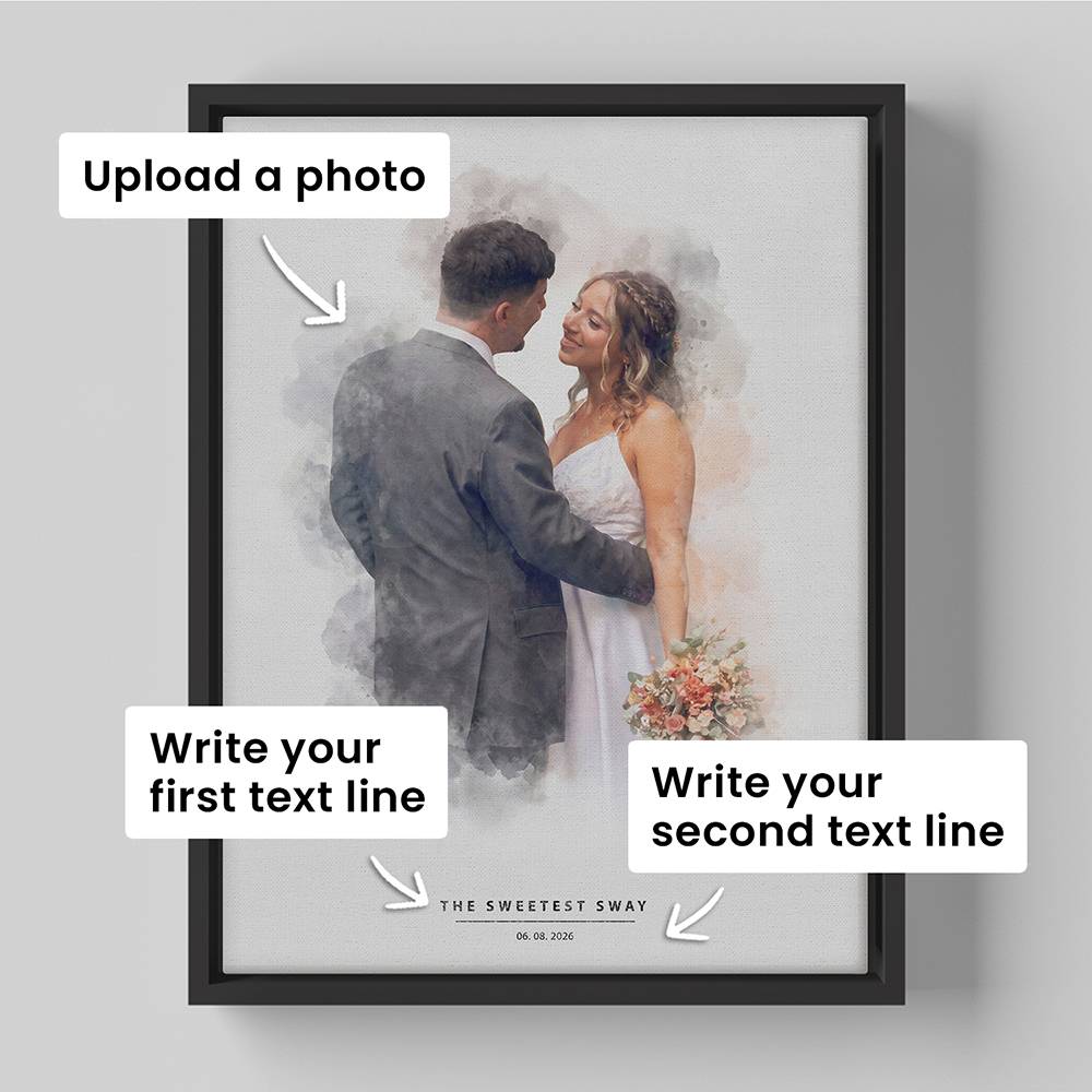 Softly Ever After – Custom Watercolor Canvas-6 product photo