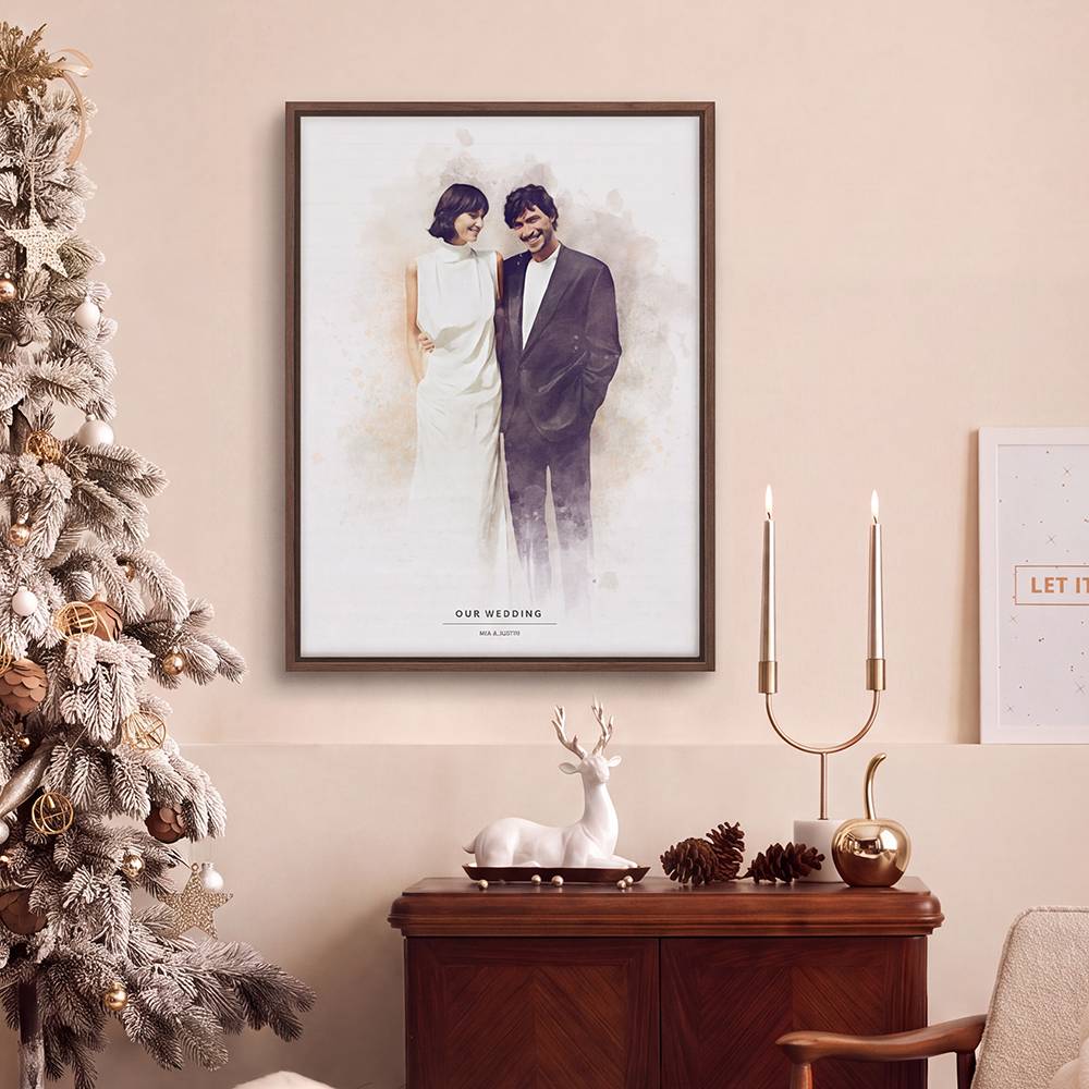 Softly Ever After – Custom Watercolor Canvas-4 product photo