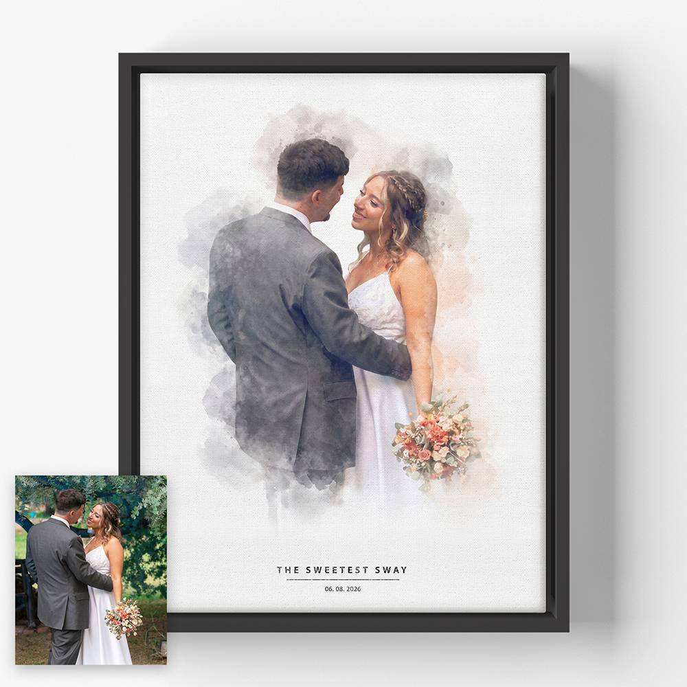 Softly Ever After – Custom Watercolor Canvas-5 product photo