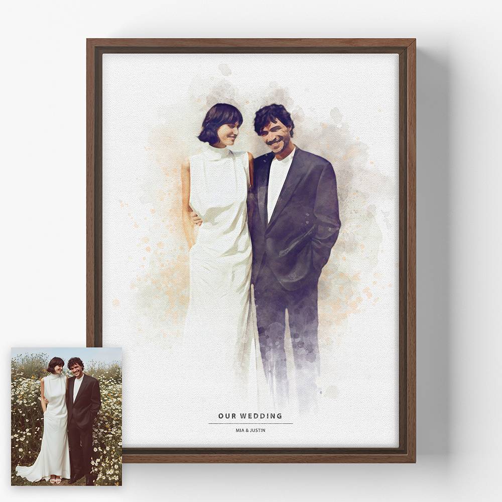 Softly Ever After – Custom Watercolor Canvas-3 product photo