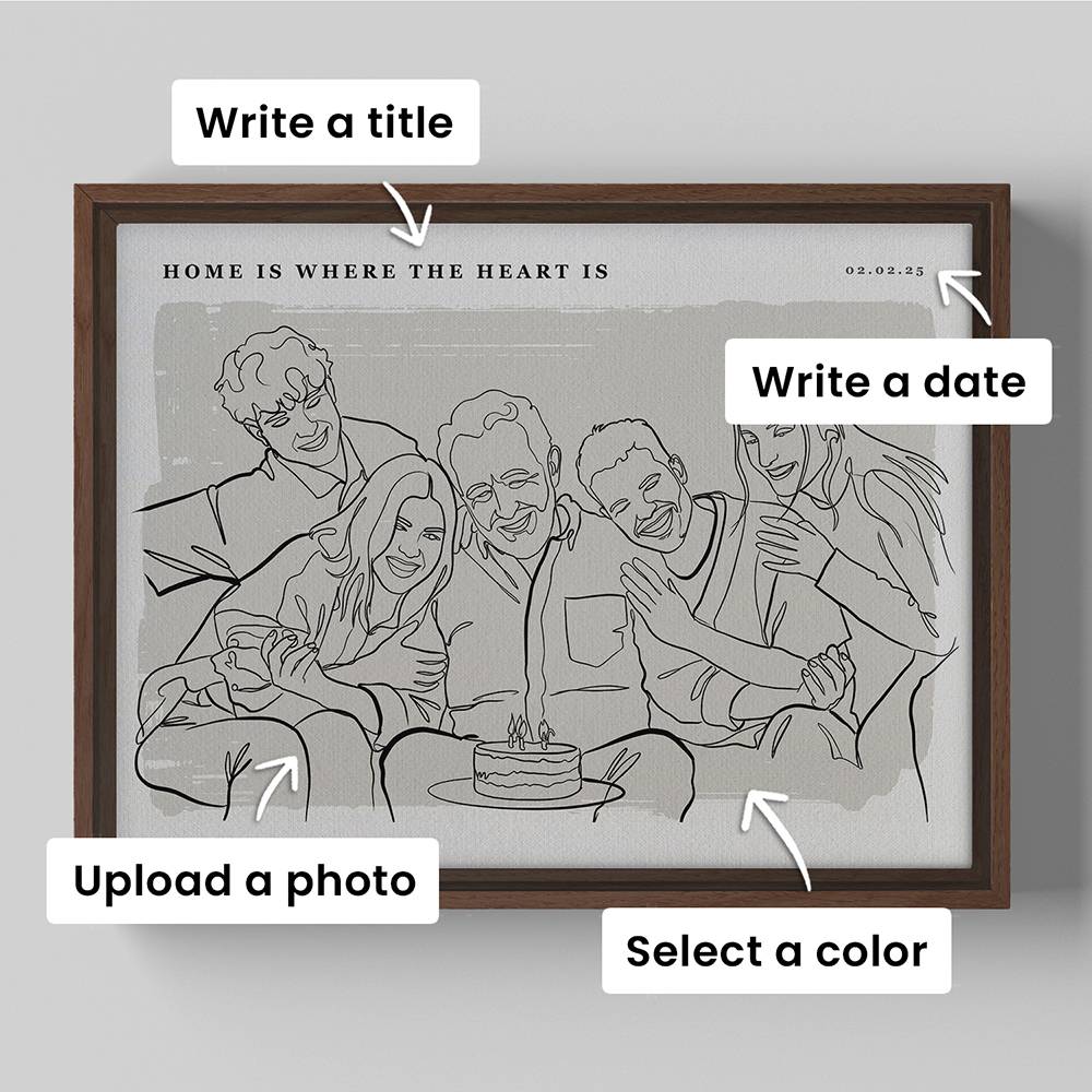 Softly Ours - Custom Portrait Canvas-4 product photo