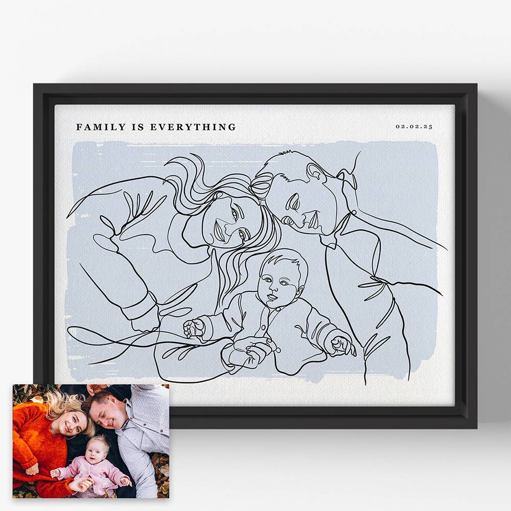 Softly Ours - Custom Portrait Canvas-7 product photo