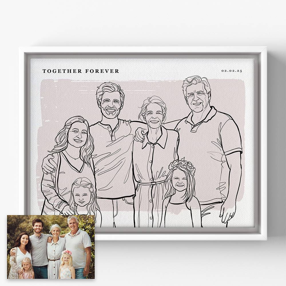 Softly Ours - Custom Portrait Canvas-1 product photo