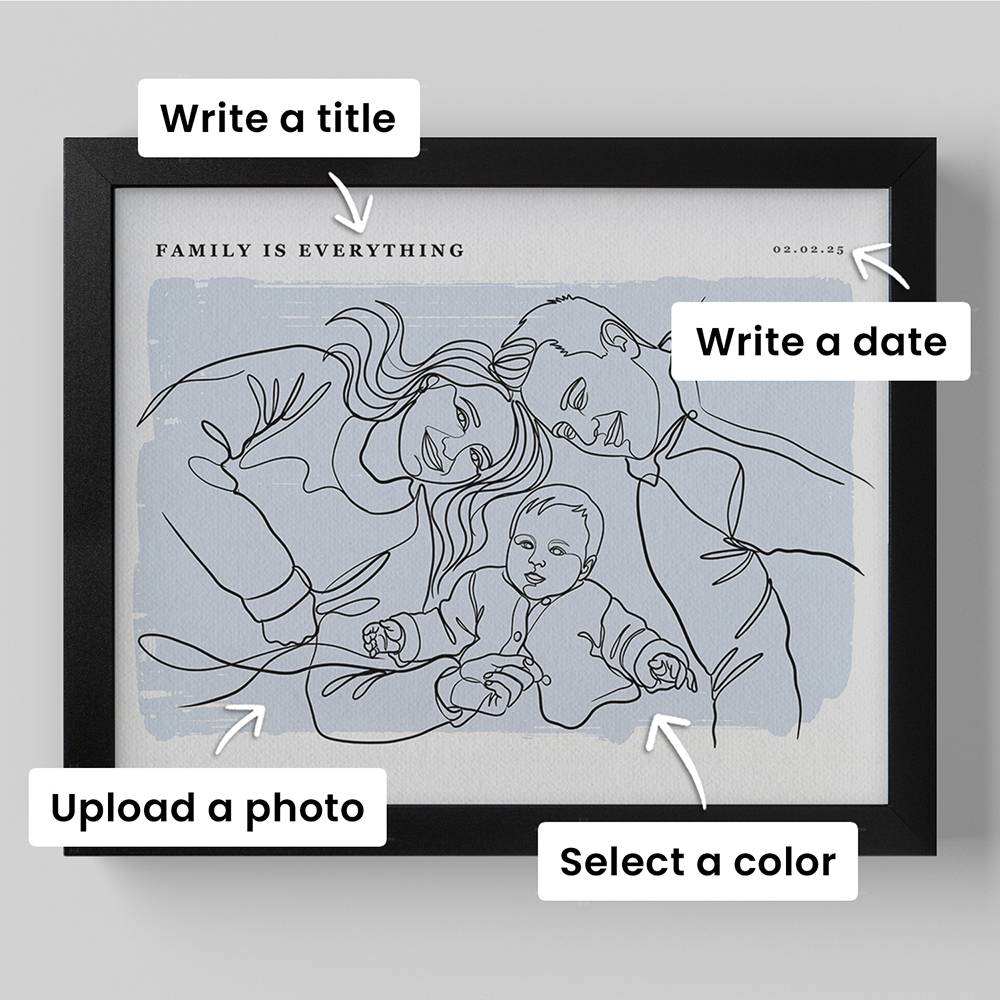 Softly Ours - Custom Portrait Print-4 product photo