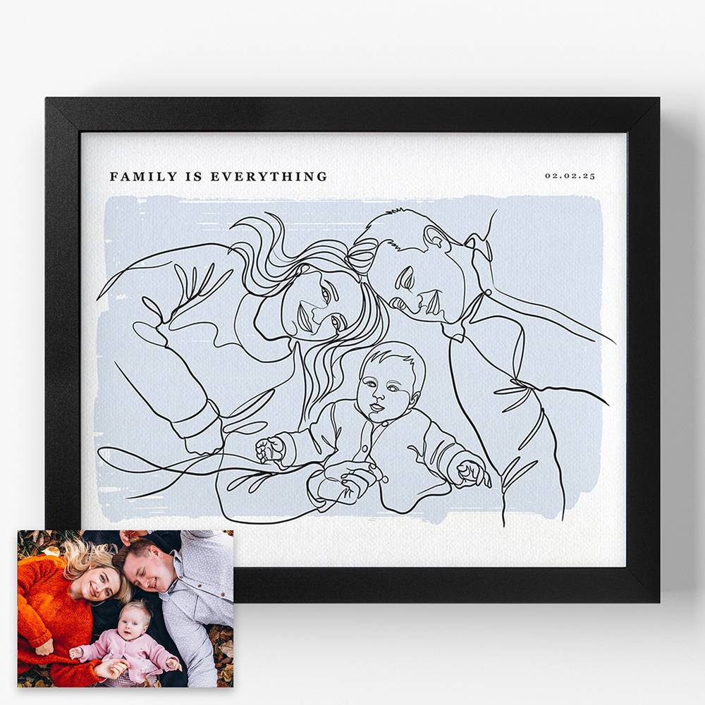 Softly Ours - Custom Portrait Print-3 product photo