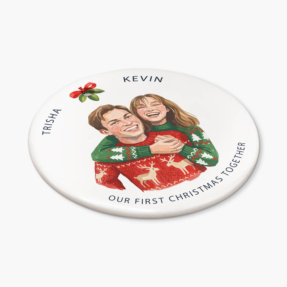 The Christmas Before “I Do” – Custom Ceramic Ornament-7 product photo