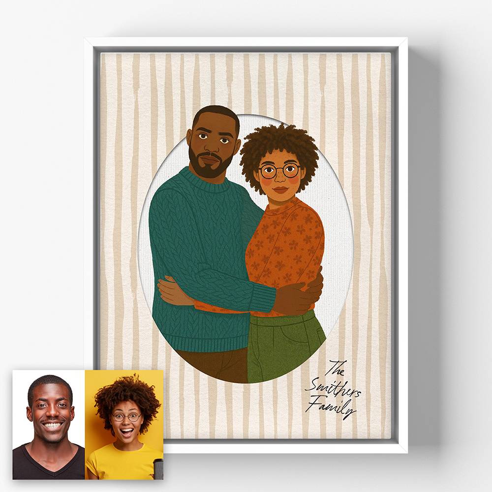 The Lovers - Custom Couple Portrait Canvas-3 The Lovers - Custom Couple Portrait Canvas-3 product photo