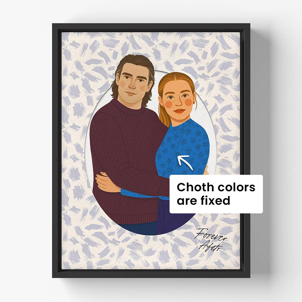 The Lovers - Custom Couple Portrait Canvas-1 The Lovers - Custom Couple Portrait Canvas-1 product photo