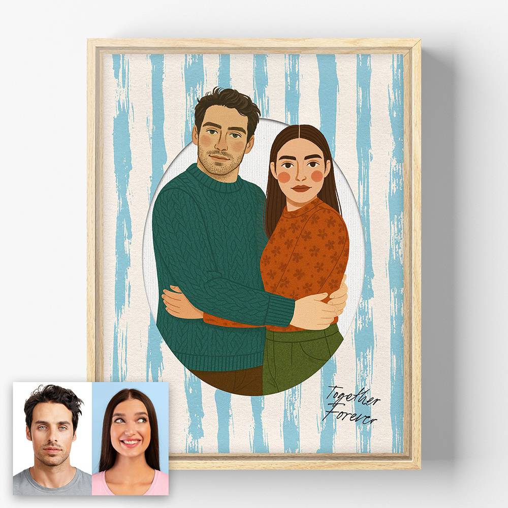 The Lovers - Custom Couple Portrait Canvas-6 The Lovers - Custom Couple Portrait Canvas-6 product photo