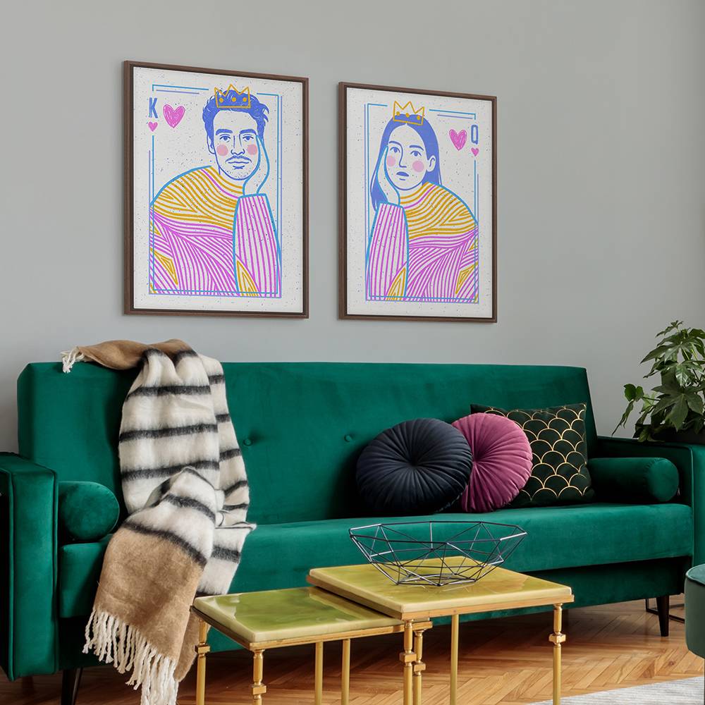 The Pair - Custom Line Art Canvas-4 product photo