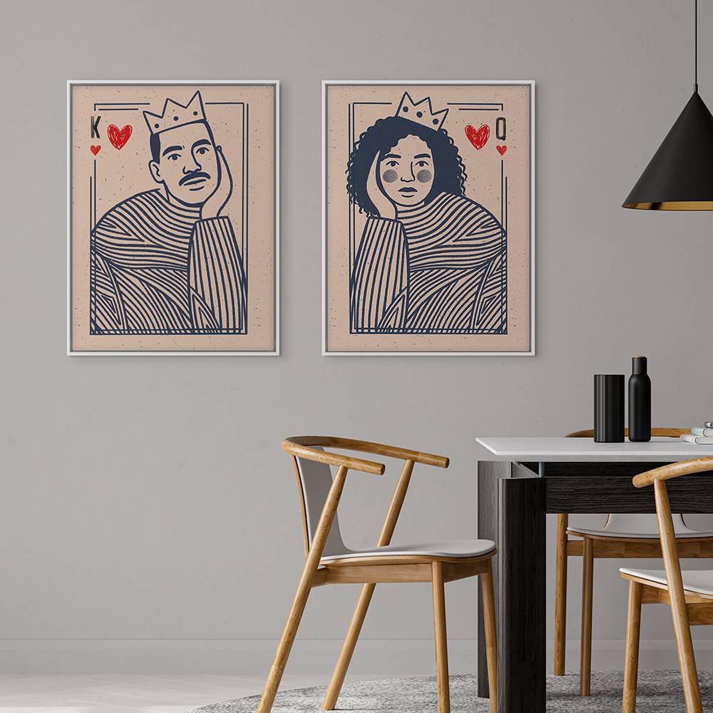The Pair - Custom Line Art Canvas-8 product photo
