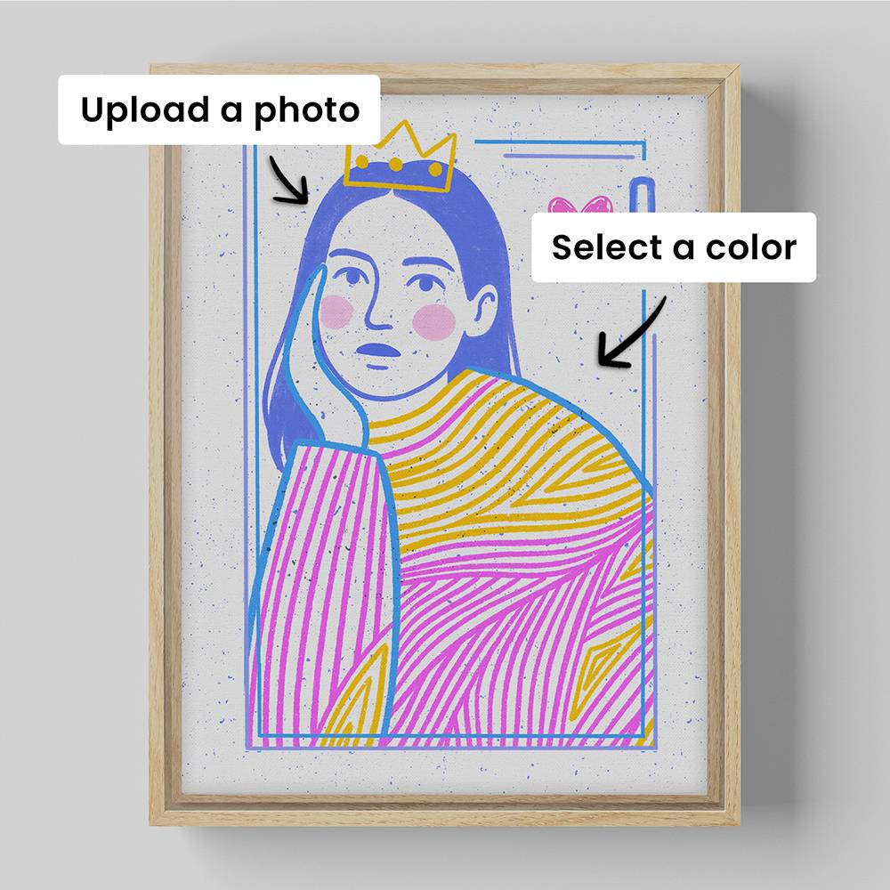 The Pair - Custom Line Art Canvas-5 product photo