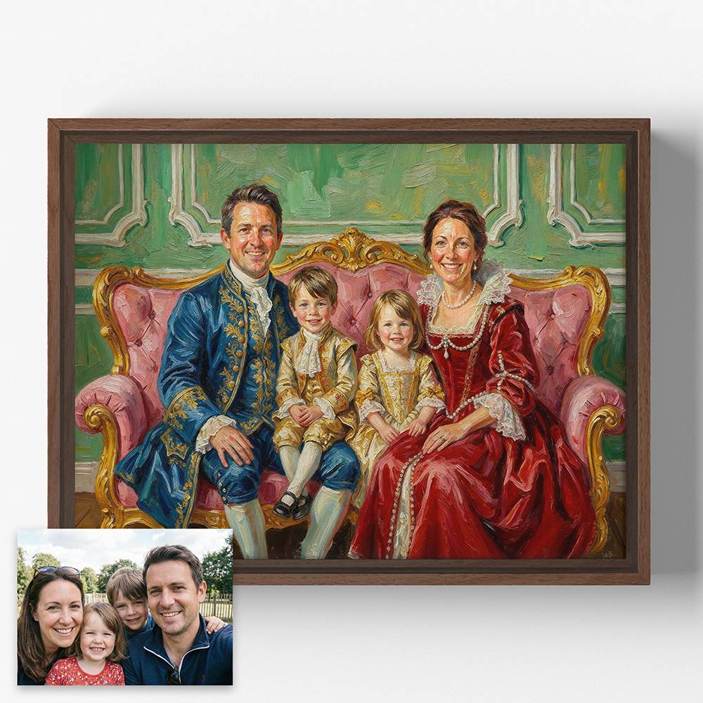 The Royals - Custom Family Portrait Canvas - Lime And Lou