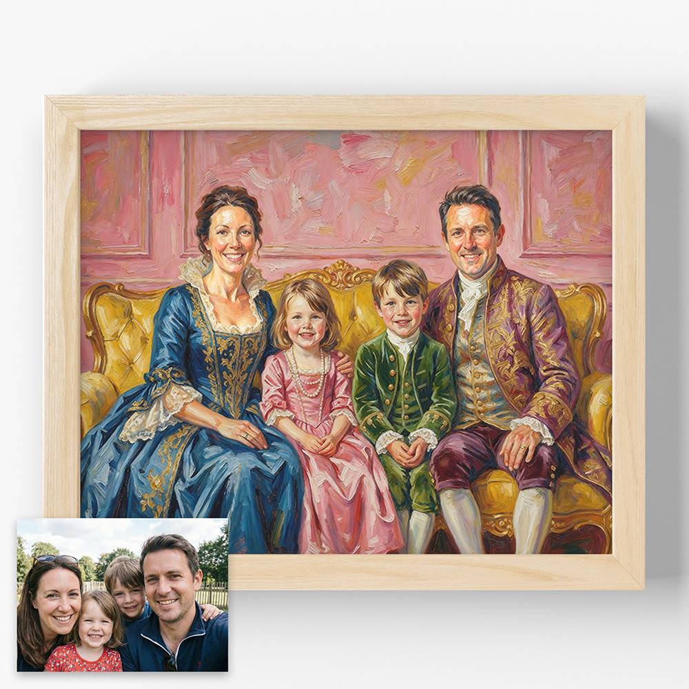 The Royals - Custom Family Portrait Print-2 product photo