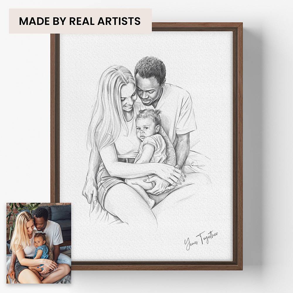 The Sketch Edit - Custom Family Portrait Canvas-10 product photo