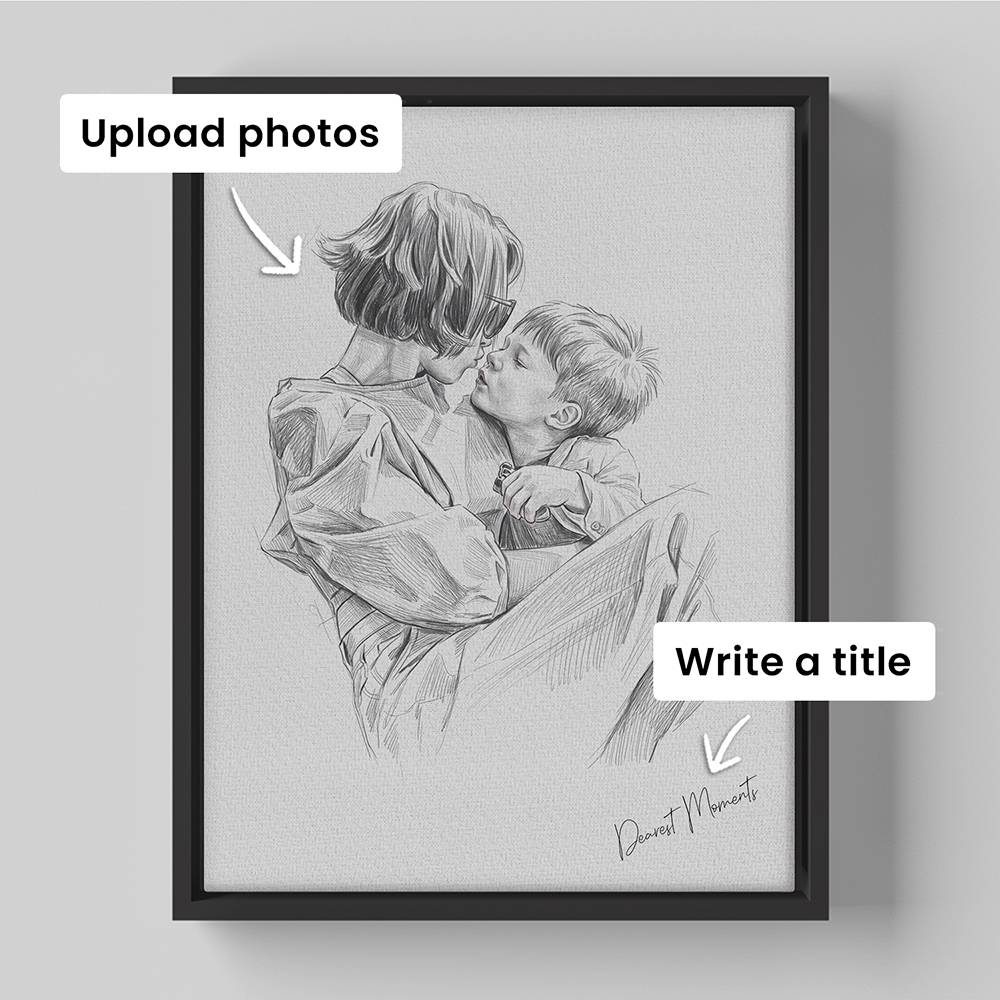 The Sketch Edit - Custom Family Portrait Canvas-6 product photo