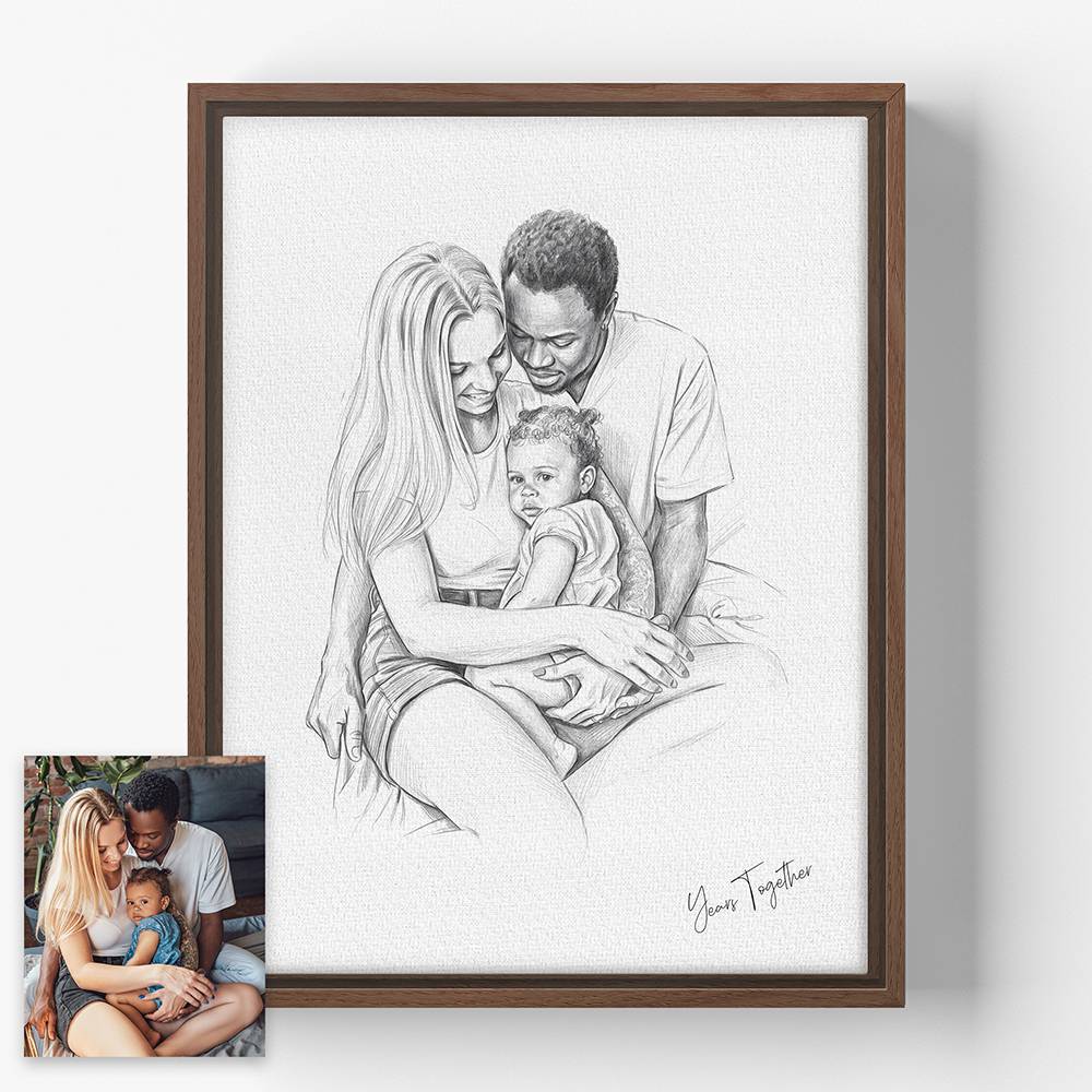 The Sketch Edit - Custom Family Portrait Canvas-8 product photo