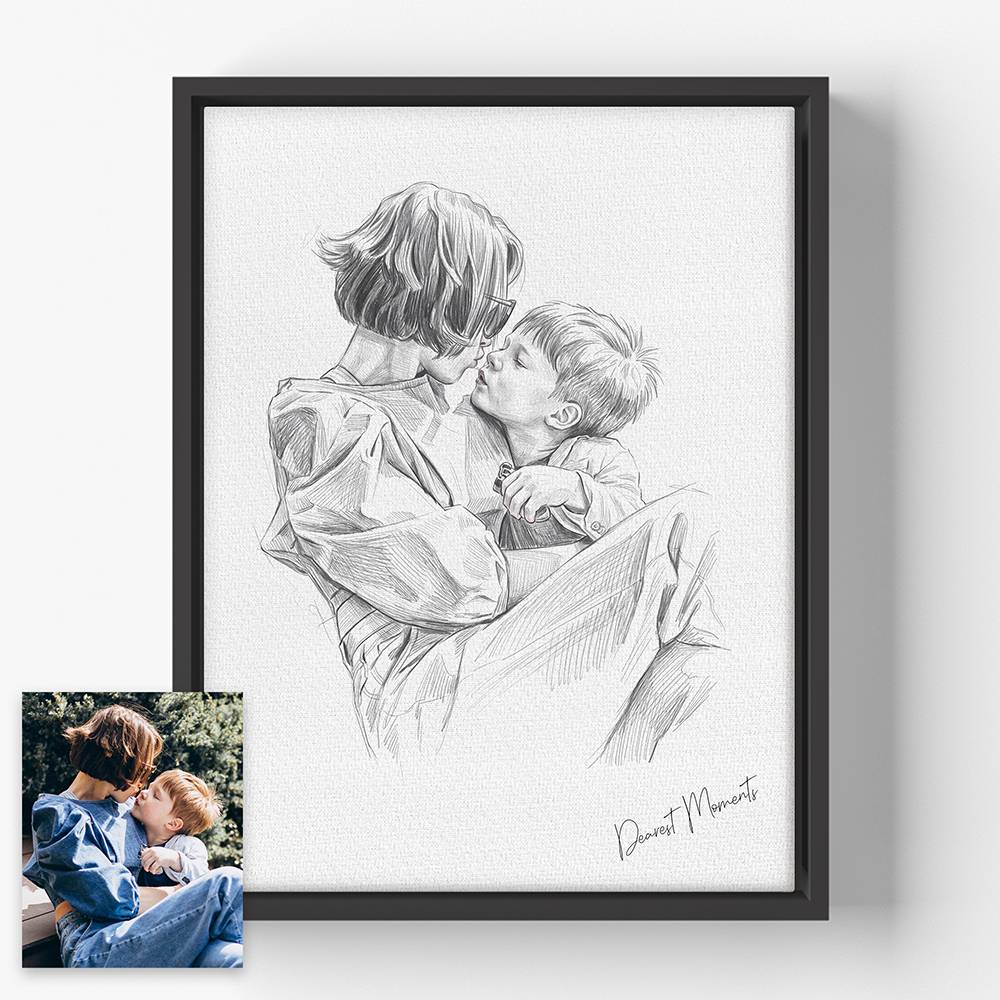 The Sketch Edit - Custom Family Portrait Canvas-4 product photo