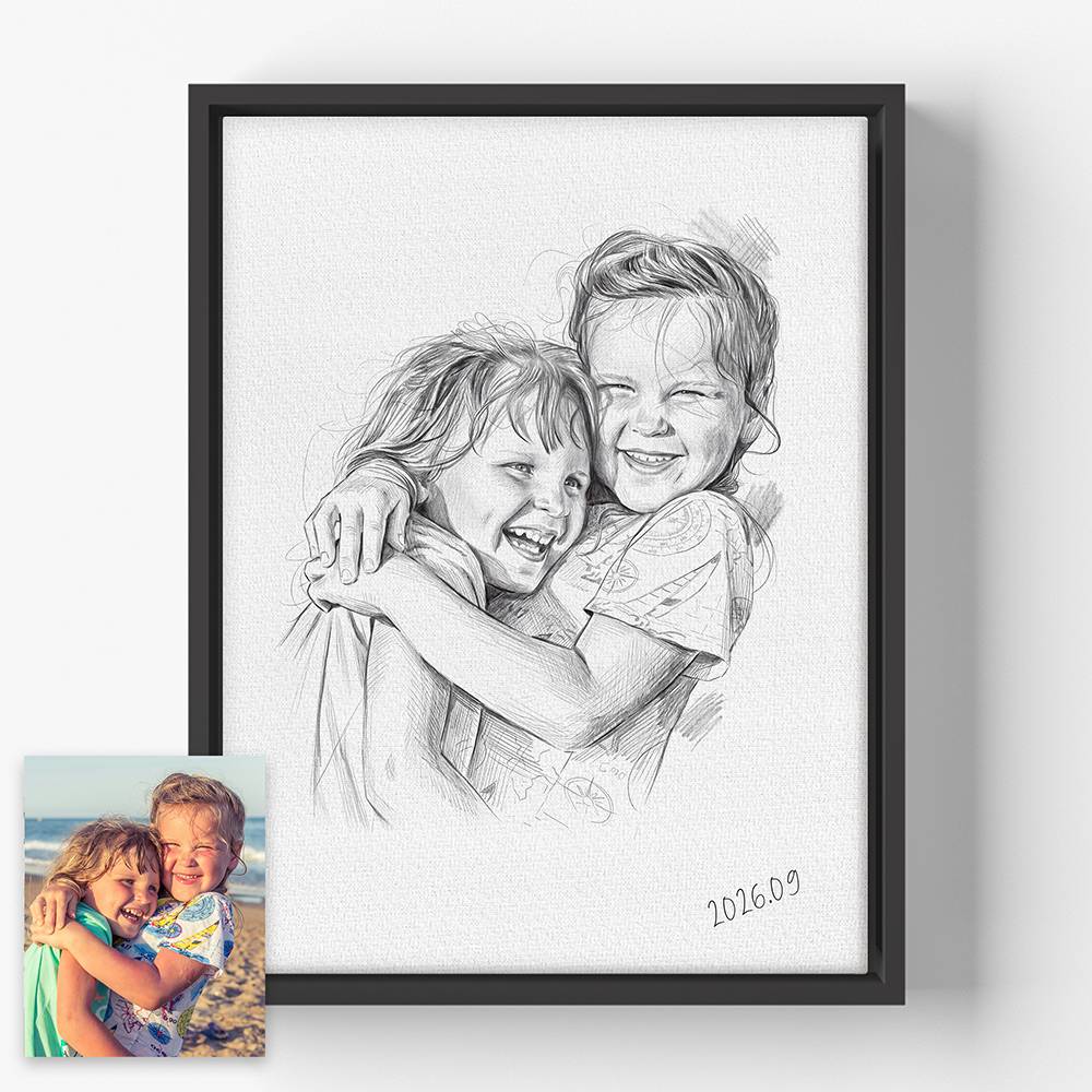 The Sketch Edit - Custom Family Portrait Canvas-12 product photo