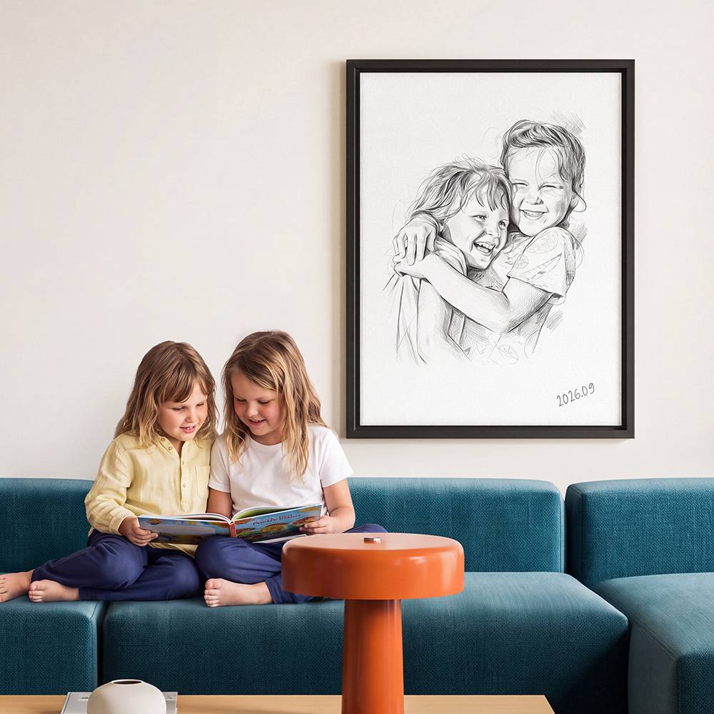 The Sketch Edit - Custom Family Portrait Canvas-11 product photo