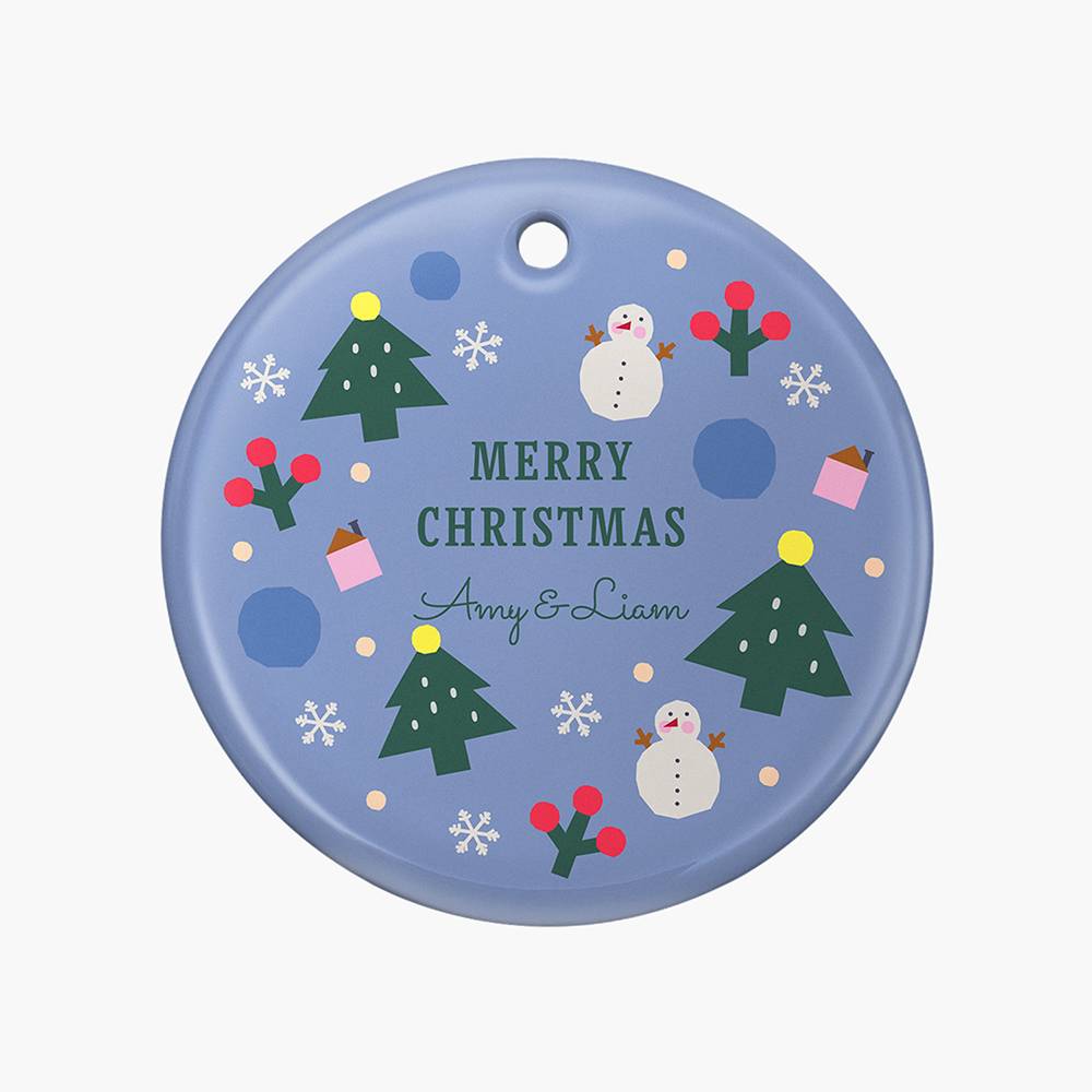 The Very Merry Personalized Ceramic Ornament Set of Three-1 product photo
