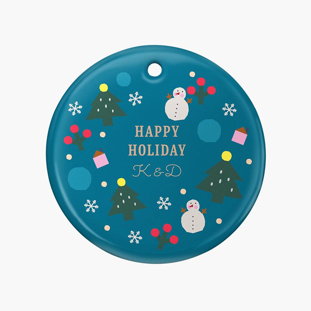 The Very Merry Personalized Ceramic Ornament Set of Three-6 product photo
