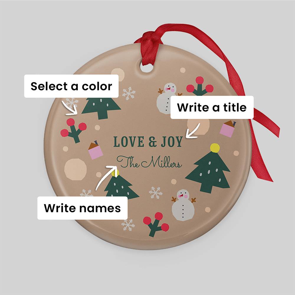 The Very Merry Personalized Ceramic Ornament-3 product photo