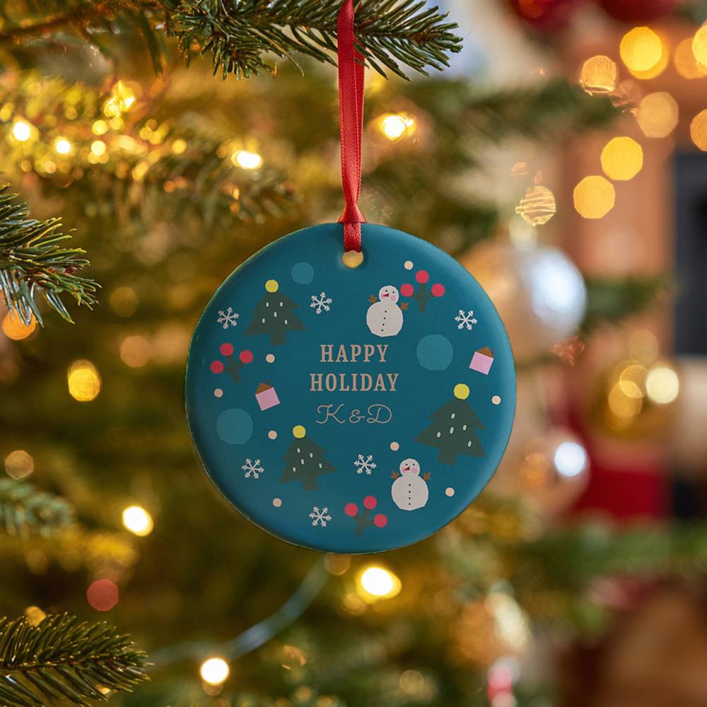 The Very Merry Personalized Ceramic Ornament-7 product photo
