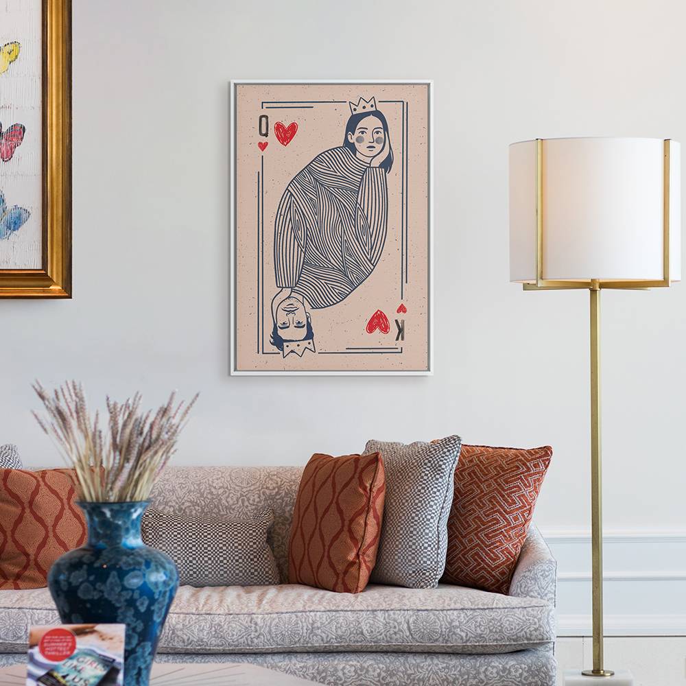 Two of Heart - Custom Line Art Canvas-2 product photo