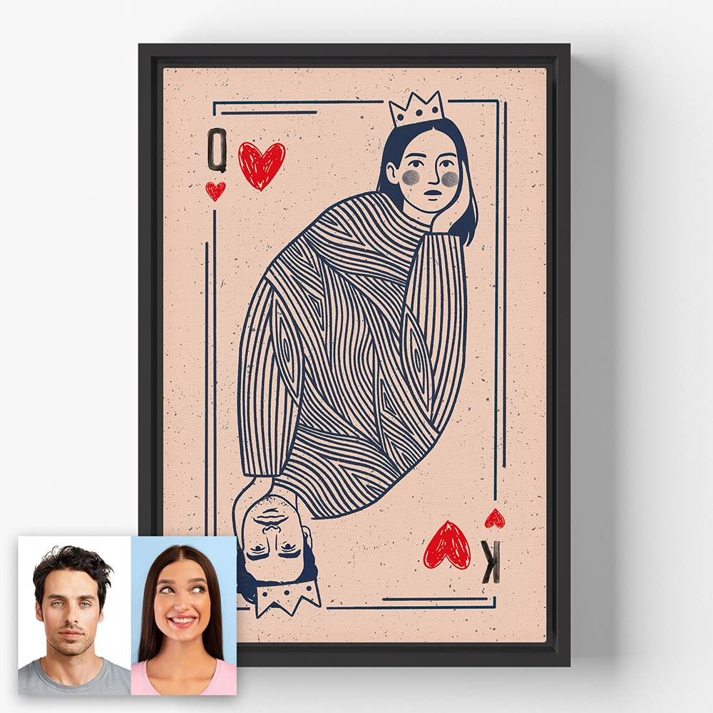 Two of Heart - Custom Line Art Canvas-9 product photo