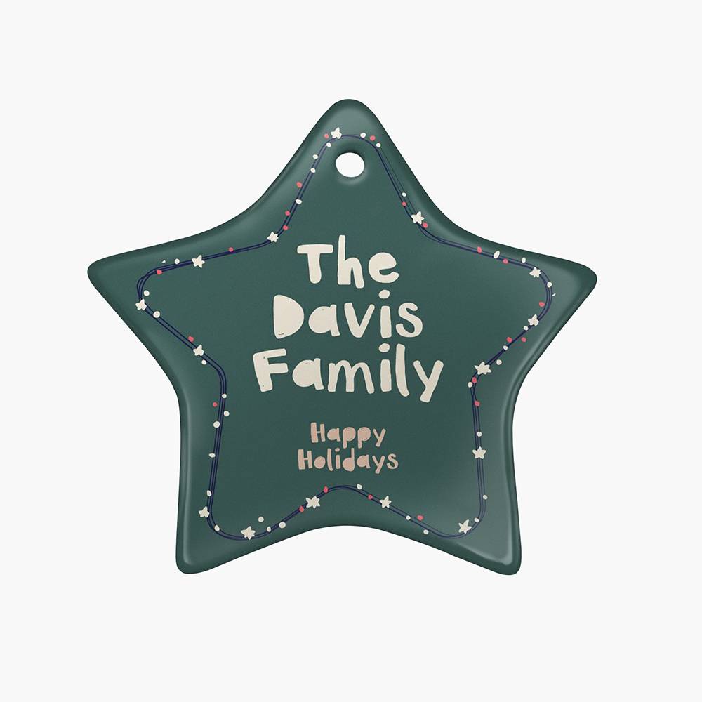 Holiday Name Glow – Custom Family Christmas Ornament Set of Six-1 Holiday Name Glow – Custom Family Christmas Ornament Set of Six-1 product photo