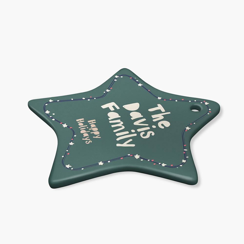 Holiday Name Glow – Custom Family Christmas Ornament Set of Six-8 Holiday Name Glow – Custom Family Christmas Ornament Set of Six-8 product photo