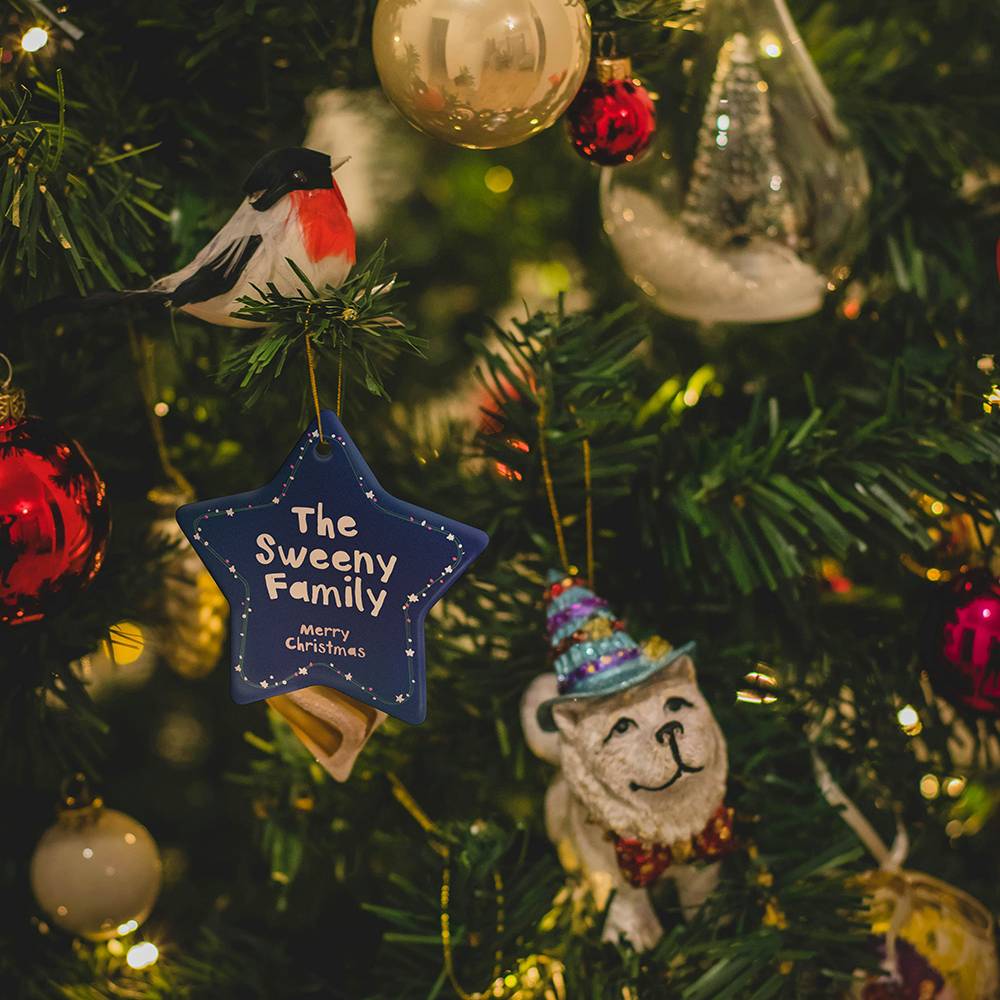 Holiday Name Glow – Custom Family Christmas Ornament Set of Six-6 Holiday Name Glow – Custom Family Christmas Ornament Set of Six-6 product photo