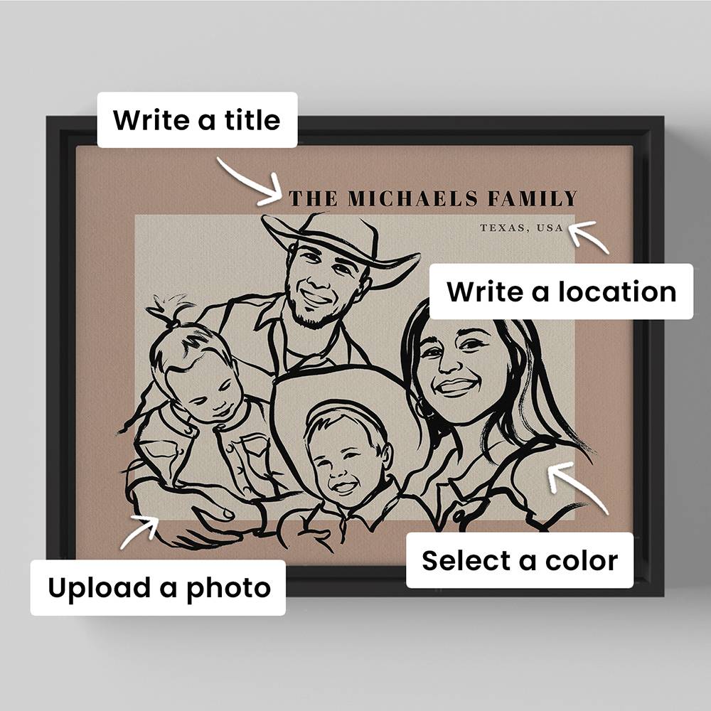 Where We Belong - Custom Portrait Canvas-4 product photo
