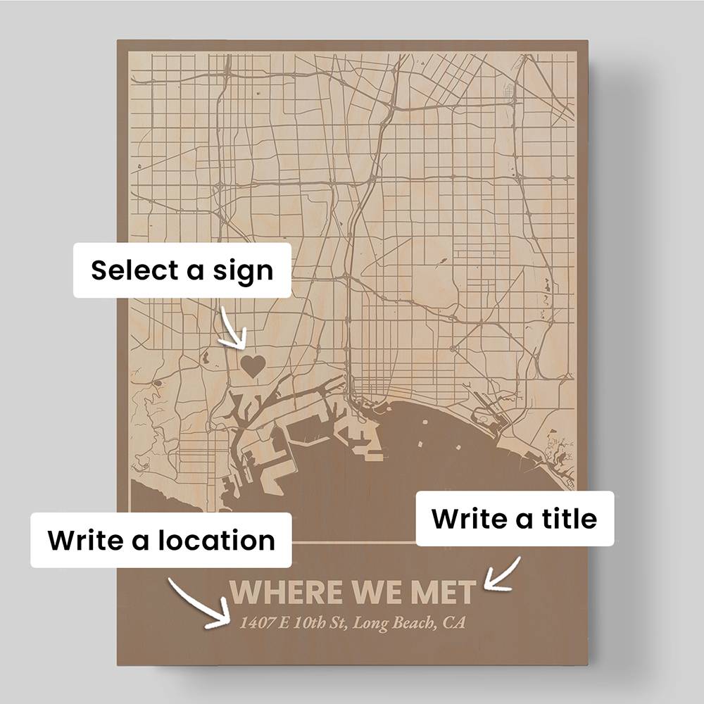 Where We Met - Custom Wood Wall Art-5 Where We Met - Custom Wood Wall Art-5 product photo