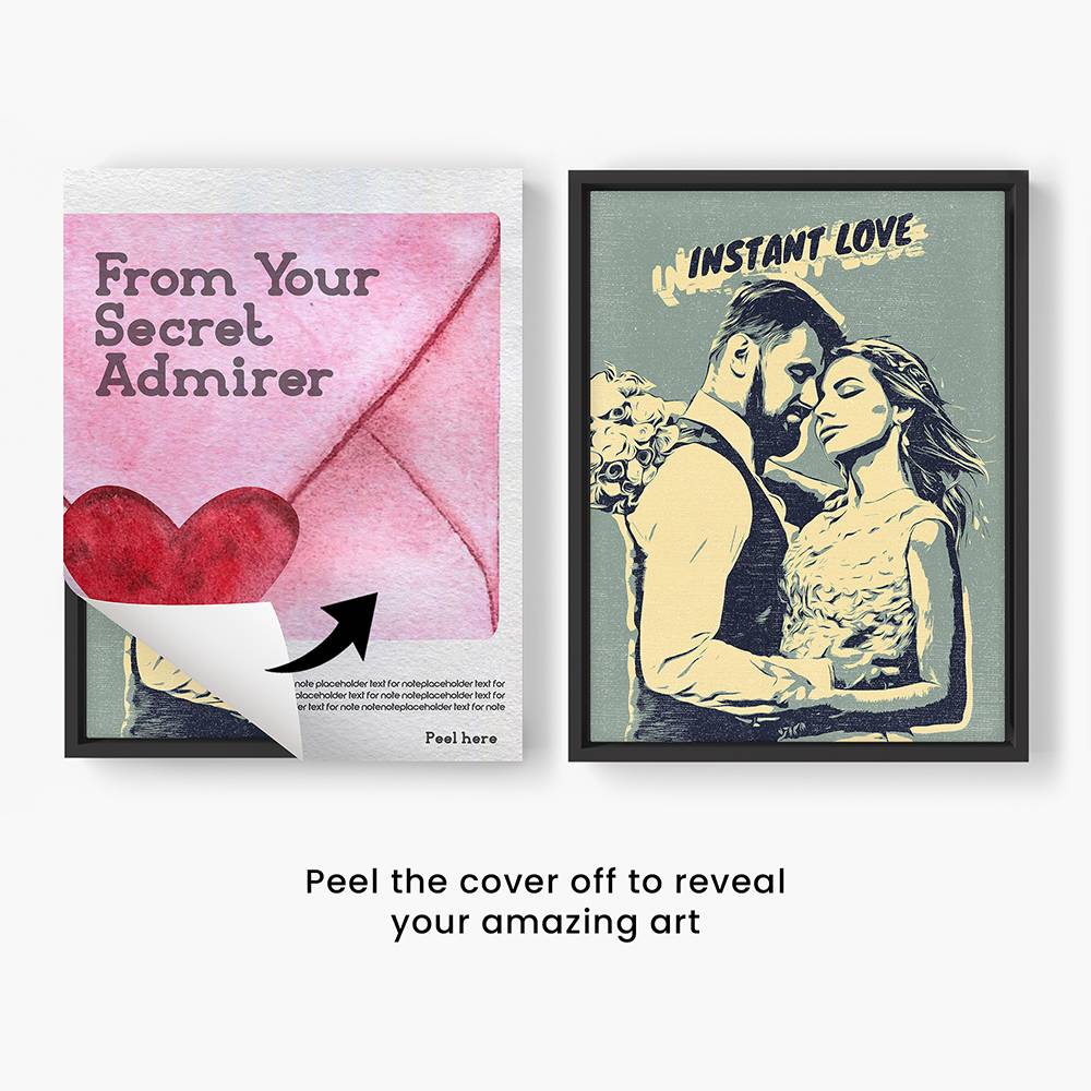 Wrapped in Romance – Custom Peel-to-Reveal Canvas Cover-2 product photo