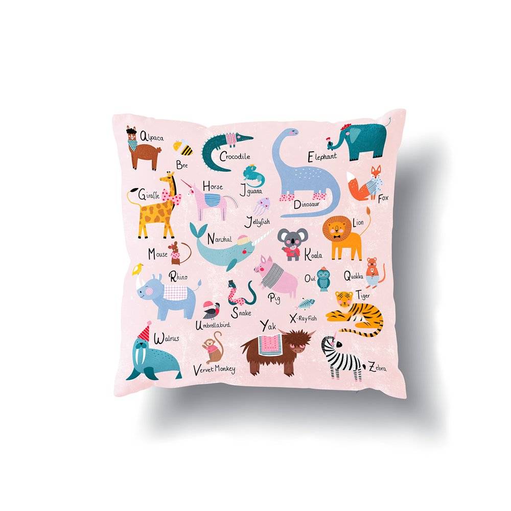 Alphabet throw outlet pillows