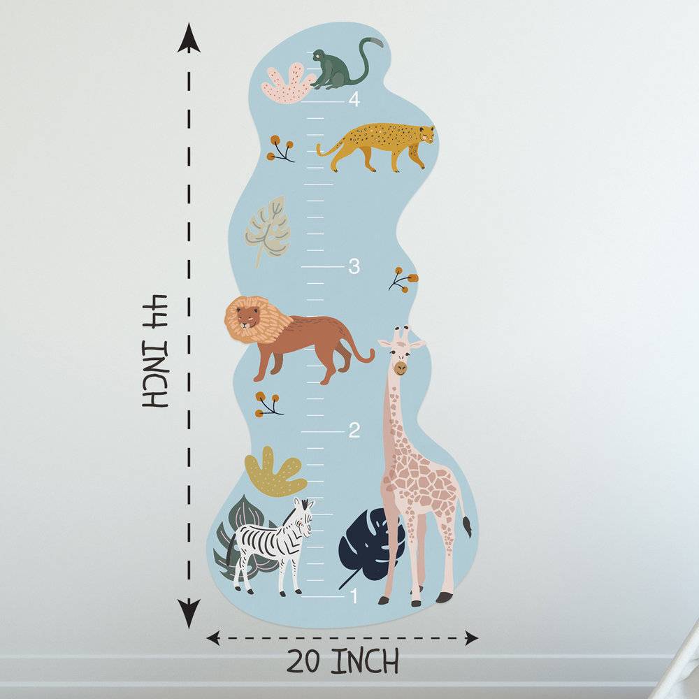 Jungle Meter - Growth Chart Wall Decal for Kids-1 product photo