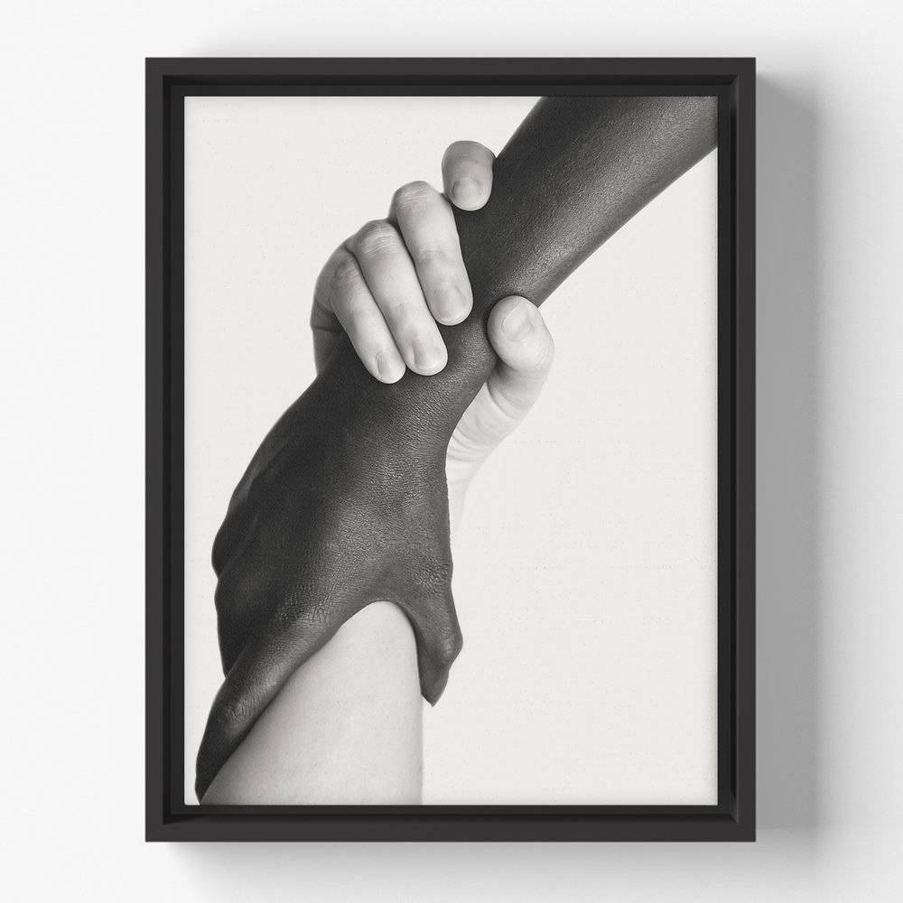 Unyielding Unity - Black and White Canvas Wall Art-5 product photo